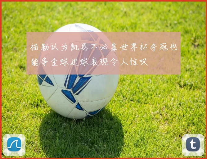 福勒认为凯恩不必靠世界杯夺冠也能争金球进球表现令人惊叹